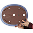 Pot à bonsaï ovale bleu de Yamaaki - 450 x 360 x 120 mm