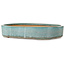 Pot à bonsaï ovale turquoise de Reiho - 288 x 219 x 50 mm