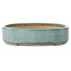 Pot à bonsaï ovale turquoise de Reiho - 288 x 219 x 50 mm