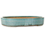 Pot à bonsaï ovale turquoise de Reiho - 288 x 219 x 50 mm