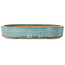 Pot à bonsaï ovale turquoise de Reiho - 288 x 219 x 50 mm
