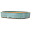 Oval turquoise bonsai pot by Reiho - 288 x 219 x 50 mm