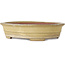 Pot à bonsaï ovale beige de Reiho - 258 x 210 x 62 mm