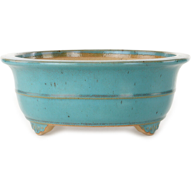 Ovale turquoise bonsaipot van Reiho - 350 x 272 x 103 mm