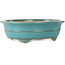 Oval turquoise bonsai pot by Reiho - 350 x 272 x 103 mm