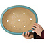 Pot à bonsaï ovale turquoise de Reiho - 350 x 272 x 103 mm