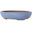 Pot ovale bleu pour bonsaï de Yamafusa - 190 x 152 x 43 mm
