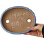 Ovale blauwe bonsaipot van Yamafusa - 190 x 152 x 43 mm