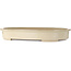 Oval off-white bonsai pot by Seizan (Reihou, Kataoka Katsushi, master Seizan kiln) - 640 x 452 x 95 mm