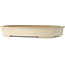 Ovale gebroken witte bonsaipot van Seizan (Reihou, Kataoka Katsushi, meester Seizan oven) - 640 x 452 x 95 mm