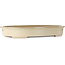 Oval off-white bonsai pot by Seizan (Reihou, Kataoka Katsushi, master Seizan kiln) - 640 x 452 x 95 mm