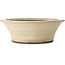 Round off-white bonsai pot by Yamaaki - 463 x 463 x 155 mm
