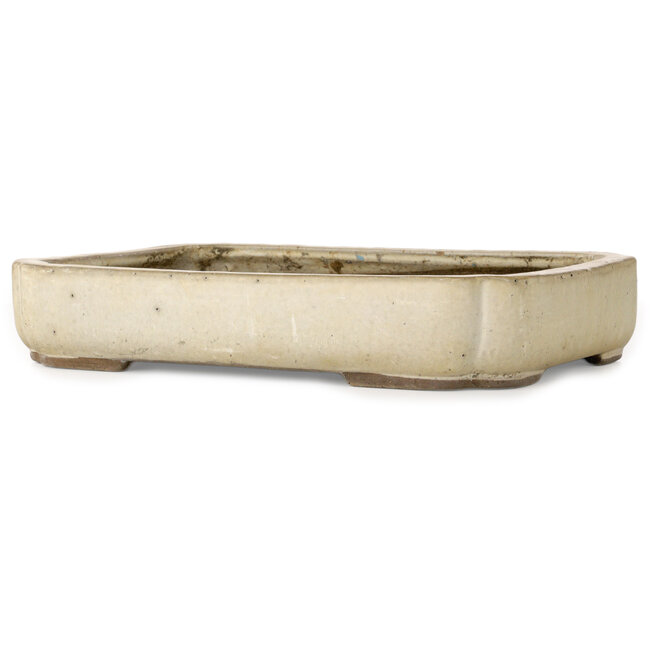 Mokko off-white bonsai pot by Shuhou - 422 x 297 x 75 mm