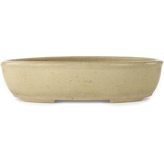 380 mm oval off-white pot from China