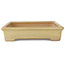 Pot à bonsaï rectangulaire blanc cassé par Seizan (Reihou, Kataoka Katsushi, maître four Seizan) - 383 x 258 x 57 mm
