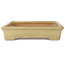 Rectangular off-white bonsai pot by Seizan (Reihou, Kataoka Katsushi, master Seizan kiln) - 383 x 258 x 57 mm