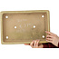 Maceta rectangular para bonsái de color blanquecino de Seizan (Reihou, Kataoka Katsushi, maestro del horno Seizan) - 383 x 258 x 57 mm