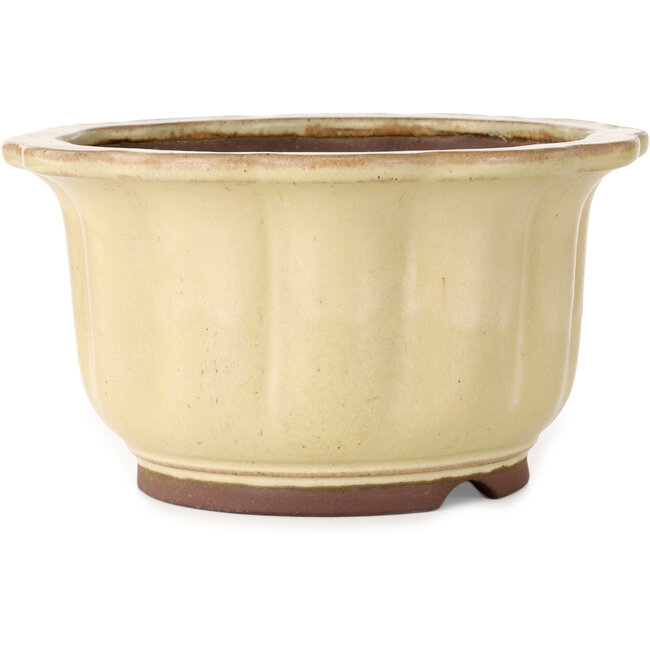 Pot à bonsaï Lotus blanc cassé de Yamaaki - 283 x 283 x 154 mm