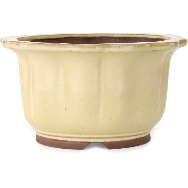 Vaso per bonsai Lotus bianco sporco di Yamaaki - 283 x 283 x 154 mm