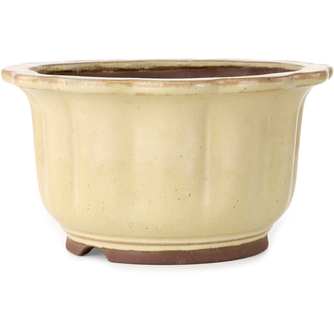 Lotus bonsaipot in gebroken wit van Yamaaki - 283 x 283 x 154 mm