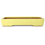 Rectangular yellow bonsai pot by Yamafusa - 357 x 263 x 58 mm