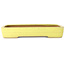 Pot à bonsaï rectangulaire jaune de Yamafusa - 357 x 263 x 58 mm