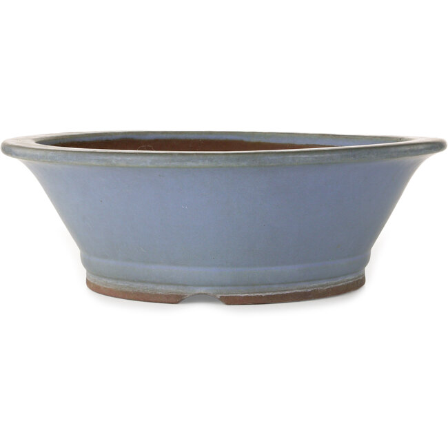 Pot à bonsaï rond bleu de Yamaaki - 445 x 445 x 147 mm
