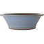 Round blue bonsai pot by Yamaaki - 445 x 445 x 147 mm