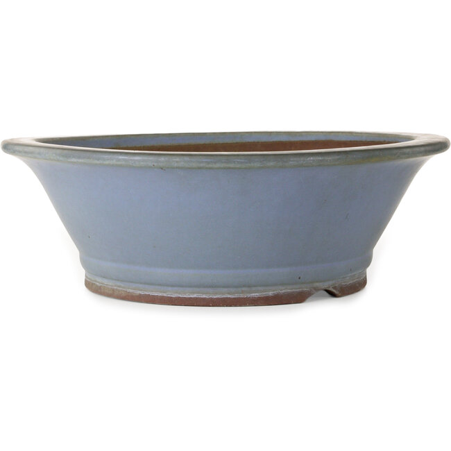 Pot à bonsaï rond bleu de Yamaaki - 445 x 445 x 147 mm