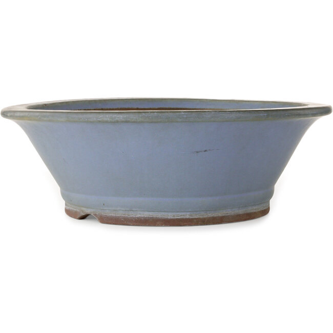 Pot à bonsaï rond bleu de Yamaaki - 445 x 445 x 147 mm