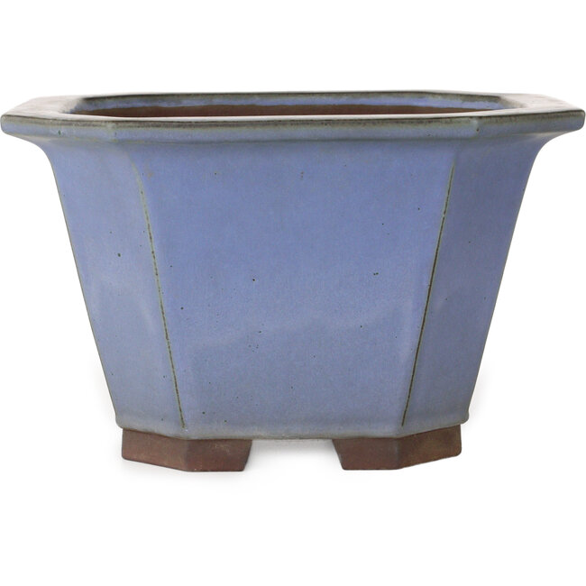 Vaso bonsai quadrato blu di Yamaaki - 320 x 320 x 195 mm