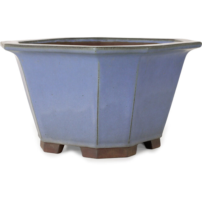 Vaso bonsai quadrato blu di Yamaaki - 320 x 320 x 195 mm