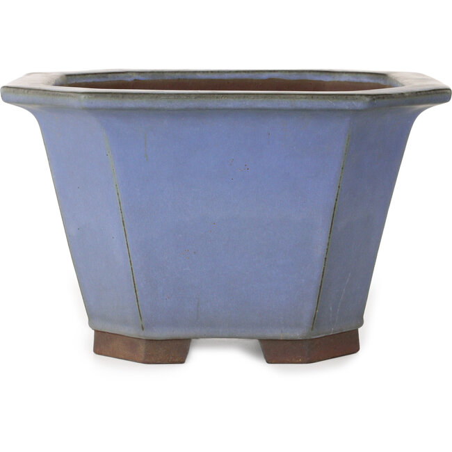 Vaso bonsai quadrato blu di Yamaaki - 320 x 320 x 195 mm
