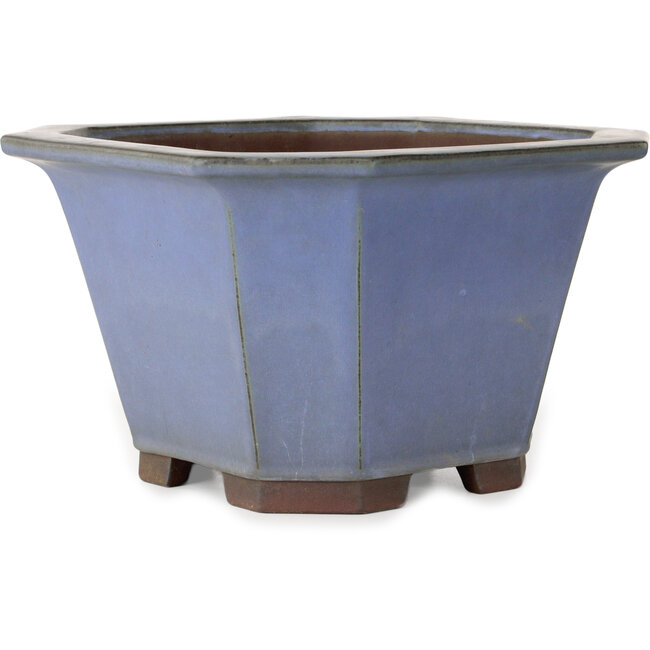 Pot à bonsaï carré bleu de Yamaaki - 320 x 320 x 195 mm