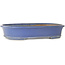 Pot ovale bleu pour bonsaï de Shuhou - 385 x 305 x 75 mm