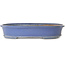 Pot ovale bleu pour bonsaï de Shuhou - 385 x 305 x 75 mm