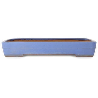  Yamafusa - Takehiko Koie Maceta rectangular azul para bonsái de 473 mm de Yamafusa, Tokoname, Japón