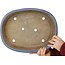 Pot ovale bleu pour bonsaï de Shuhou - 385 x 305 x 75 mm