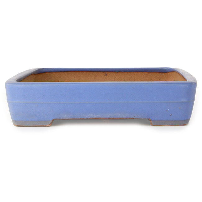 Rechteckiger blauer Bonsai-Topf von Yamafusa – 473 x 332 x 72 mm