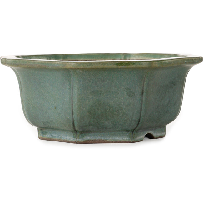 Lotus green bonsai pot by Yamaaki - 355 x 355 x 137 mm
