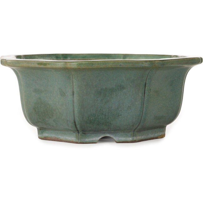 Pot à bonsaï vert lotus de Yamaaki - 355 x 355 x 137 mm