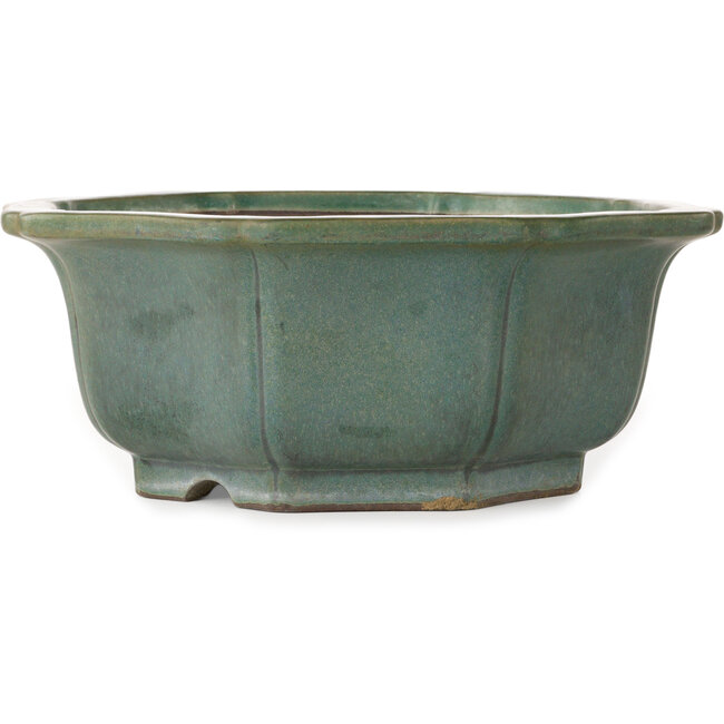 Maceta de bonsái verde loto de Yamaaki - 355 x 355 x 137 mm