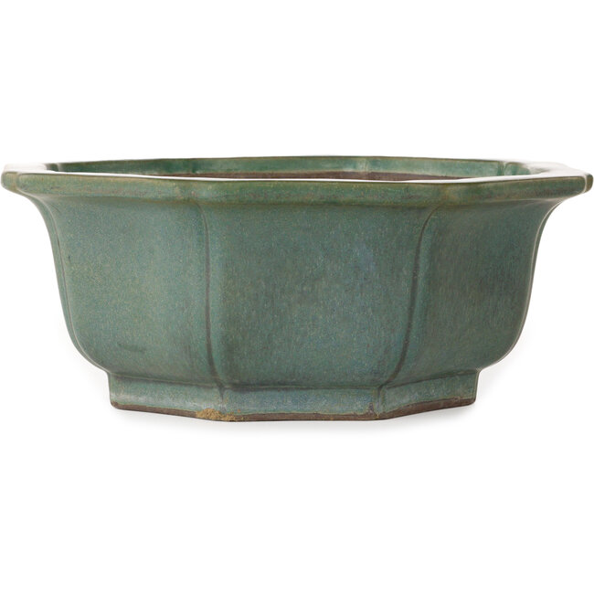 Lotus green bonsai pot by Yamaaki - 355 x 355 x 137 mm