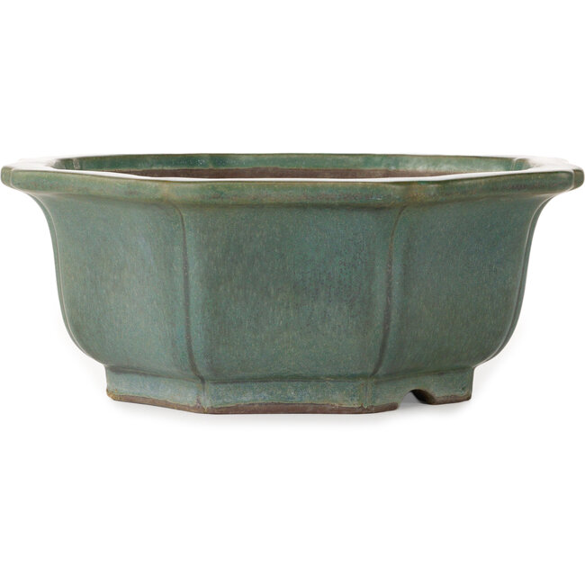 Pot à bonsaï vert lotus de Yamaaki - 355 x 355 x 137 mm