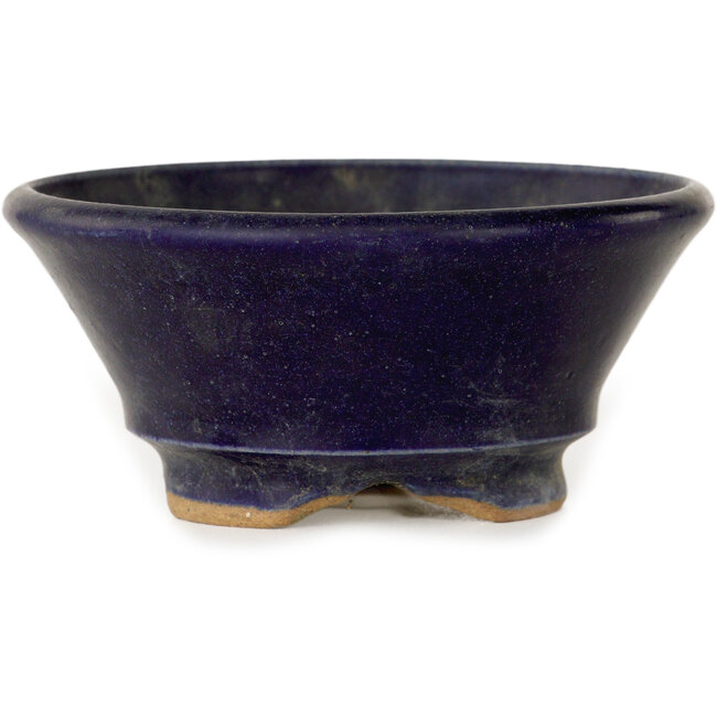 Vaso bonsai rotondo blu scuro di Issho - 93 x 93 x 45 mm