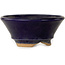 Ronde donkerblauwe bonsaipot van Issho - 93 x 93 x 45 mm