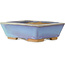 Rectangular blue bonsai pot by Bigei - 123 x 95 x 38 mm