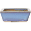 Rectangular blue bonsai pot by Bigei - 123 x 95 x 38 mm