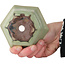 Maceta hexagonal para bonsái craquelé verde de Heian Kozan - 110 x 110 x 58 mm