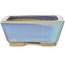 Rectangular blue bonsai pot by Bigei - 123 x 95 x 38 mm
